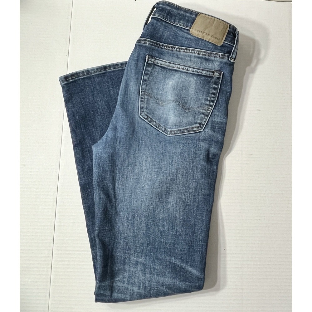 American Eagle Jeans Men's 30x32 Blue Skinny Fit Stretch Mallsoft Hipster